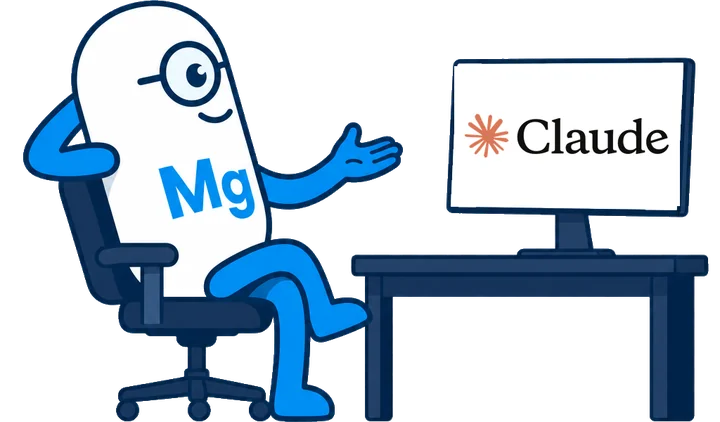 Magnesium relajado mientras Claude trabaja